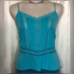 Rebecca Beeson (Nordstrom) lacy blue tank